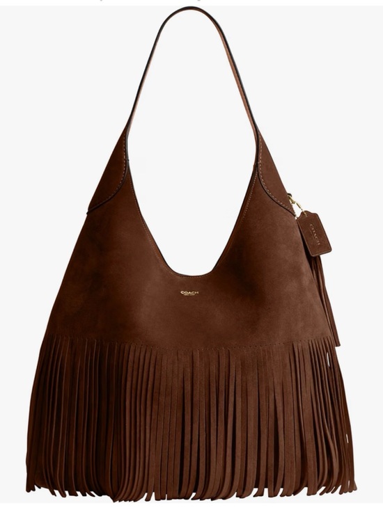 Coach Handbags - COACH Brooklyn 39 Warm Brown Suede Fringe Shoulder Hobo- NWOT
